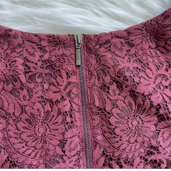 Madewell Red Lace Short Sleeve Dress- Size 4 - Picture 2 of 5